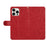 For iPhone 16 Pro Case Flower Imprint Leather Flip Wallet Phone Cover with Wrist Strap - Red - 4