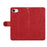 For iPhone 17e / 16e Case Flower Imprint Leather Flip Wallet Phone Cover with Wrist Strap - Red - 4