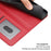 For iPhone 17e / 16e Case Flower Imprint Leather Flip Wallet Phone Cover with Wrist Strap - Red - 7