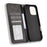 For iPhone 16 Pro Max Leather Case Wallet Stand Retro Texture Phone Cover - Black - 4