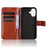 For iPhone 16 Plus Case Crazy Horse Texture PU Leather Phone Wallet Cover - Brown - 4