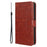 For iPhone 16 Plus Case Crazy Horse Texture PU Leather Phone Wallet Cover - Brown - 5