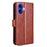 For iPhone 16 Plus Case Crazy Horse Texture PU Leather Phone Wallet Cover - Brown - 6