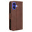 For iPhone 16 Plus Leather Case Phone Wallet Cover with Multiple Card Slots - Brown - 7