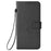 For iPhone 16 Pro Max Case PU Leather Diamond Texture Wallet Phone Cover - Black - 6