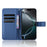 For iPhone 16 Pro Case PU Leather Diamond Texture Wallet Phone Cover - Blue - 2