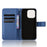 For iPhone 16 Pro Case PU Leather Diamond Texture Wallet Phone Cover - Blue - 4