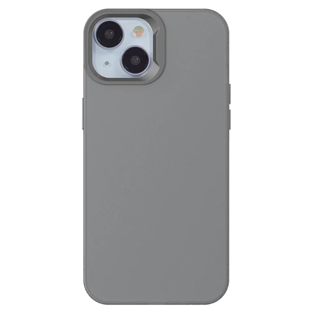 KALEBOL KLB-TPU008 For iPhone 13 6.1 inch Case Transparent Matte TPU Anti-Drop Phone Cover - Black - 1