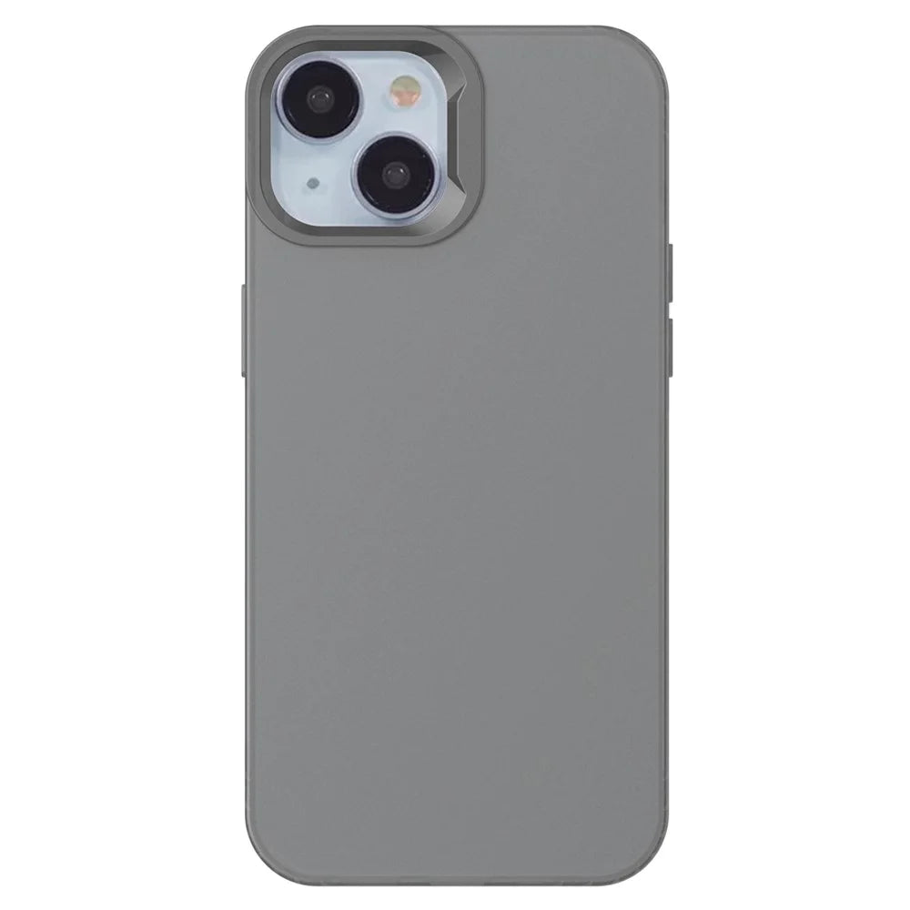 KALEBOL KLB-TPU008 For iPhone 14 Case Transparent Matte TPU Anti-Drop Phone Cover - Black - 1