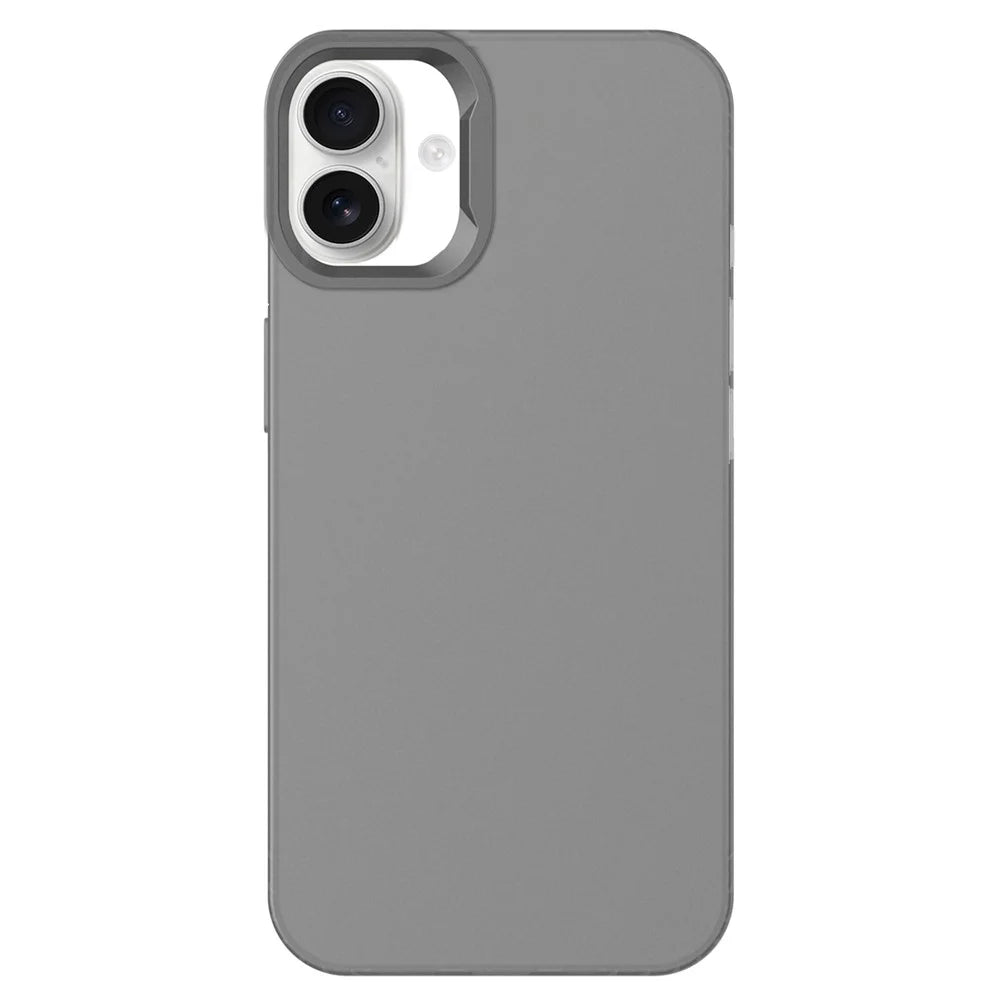 KALEBOL KLB-TPU008 For iPhone 16 Case Transparent Matte TPU Anti-Drop Phone Cover - Black - 1