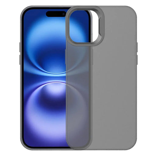 KALEBOL KLB-TPU008 For iPhone 16 Case Transparent Matte TPU Anti-Drop Phone Cover - Black - 2