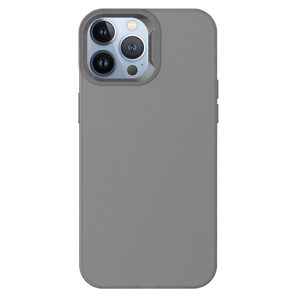 KALEBOL KLB-TPU008 For iPhone 12 Pro Max 6.7 inch Case Transparent Matte TPU Anti-Drop Phone Cover - Black - 1