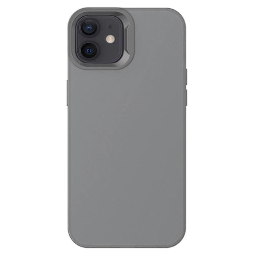 KALEBOL KLB-TPU008 For iPhone 12 6.1 inch Case Transparent Matte TPU Anti-Drop Phone Cover - Black - 1
