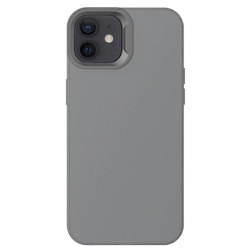 KALEBOL KLB-TPU008 For iPhone 12 6.1 inch Case Transparent Matte TPU Anti-Drop Phone Cover - Black - 1