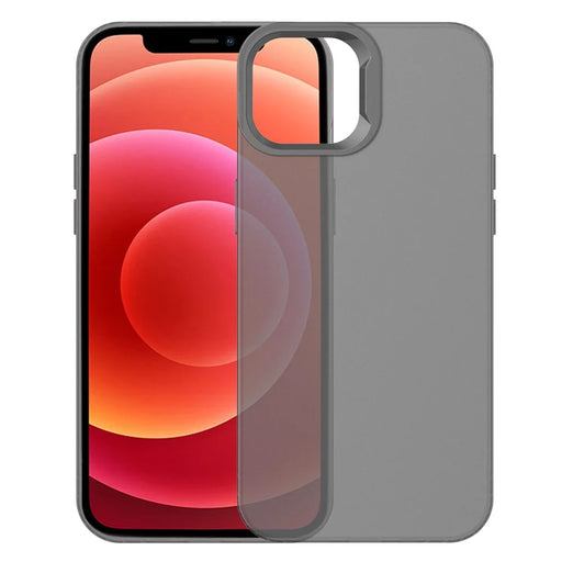 KALEBOL KLB-TPU008 For iPhone 12 6.1 inch Case Transparent Matte TPU Anti-Drop Phone Cover - Black - 2