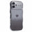 For iPhone 16 Case Love Heart Gradient Glitter TPU Phone Cover Electroplating Curly Frame - Silver - 1