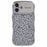 For iPhone 16 Case Curly Frame TPU Phone Cover Leopard Print Glitter - Silver - 3