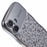 For iPhone 16 Case Curly Frame TPU Phone Cover Leopard Print Glitter - Silver - 6
