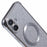 For iPhone 16 Plus Case Electroplating Glitter TPU Clear Phone Cover Compatible with MagSafe - Silver - 7