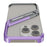 For iPhone 16 Pro Frameless Case S-Shaped Aluminium Alloy Phone Cover with Kickstand - Purple - 5
