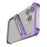 For iPhone 16 Pro Frameless Case S-Shaped Aluminium Alloy Phone Cover with Kickstand - Purple - 6