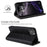 FIERRE SHANN For iPhone 16 Pro Max Case Genuine Cow Leather Crocodile Texture Wallet Phone Cover - Black - 2