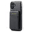 FIERRE SHANN 025 Style For iPhone 16 Plus Case Leather+TPU Detachable Card Slots Phone Cover - Black - 4
