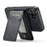 FIERRE SHANN 025 Style For iPhone 16 Case Leather+TPU Detachable Card Slots Phone Cover - Black - 2