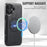 FIERRE SHANN 025 Style For iPhone 16 Case Leather+TPU Detachable Card Slots Phone Cover - Black - 7