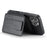 FIERRE SHANN 024 For iPhone 16 Pro Max Case Card Holder Kickstand Waxy Texture Leather+TPU Phone Cover - Black - 5