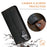 FIERRE SHANN For iPhone 16 Case PU Leather Flip Stand Wallet Phone Cover - Black - 5