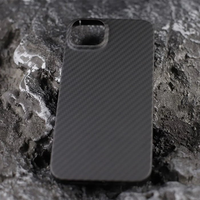 For iPhone 16 Pro Max Magnetic Case 1500D Coarse Texture Aramid Fiber Phone Cover (Big Lens Hole) - Black - 5