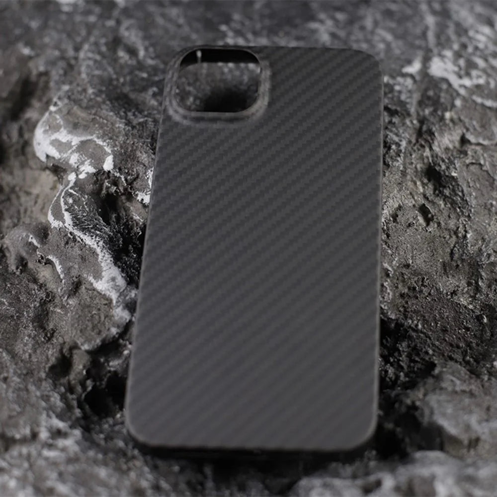 For iPhone 16 Pro Magnetic Case 1500D Coarse Texture Aramid Fiber Phone Cover (Big Lens Hole) - Black - 5