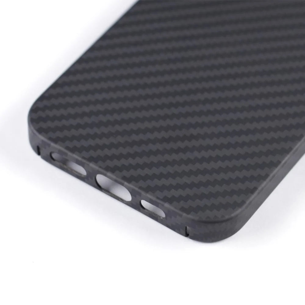 For iPhone 16 Pro Max Case 1500D Coarse Texture Aramid Fiber Phone Cover Precision Cut-Out - Black - 3