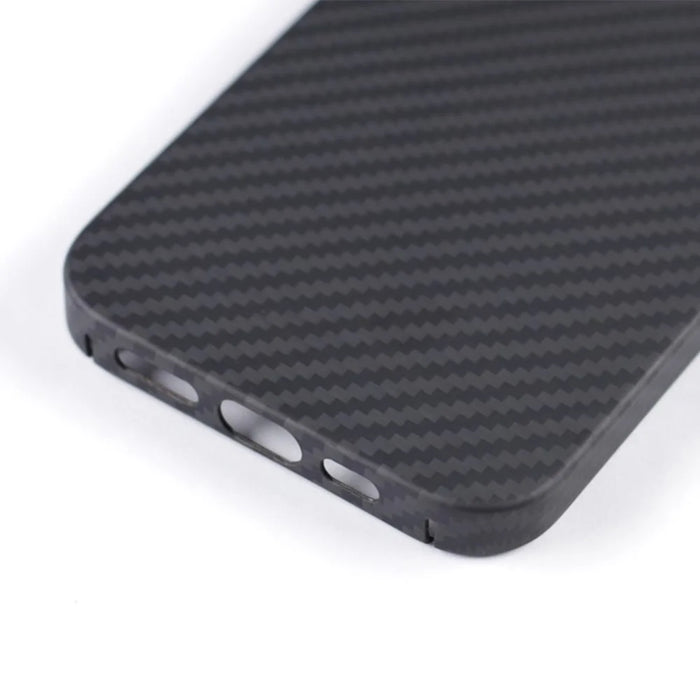 For iPhone 16 Pro Max Case 1500D Coarse Texture Aramid Fiber Phone Cover Precision Cut-Out - Black - 3