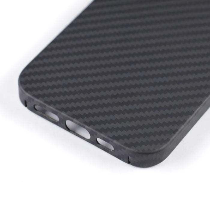 For iPhone 16 Pro Case 1500D Coarse Texture Aramid Fiber Phone Cover Precision Cut-Out - Black - 3