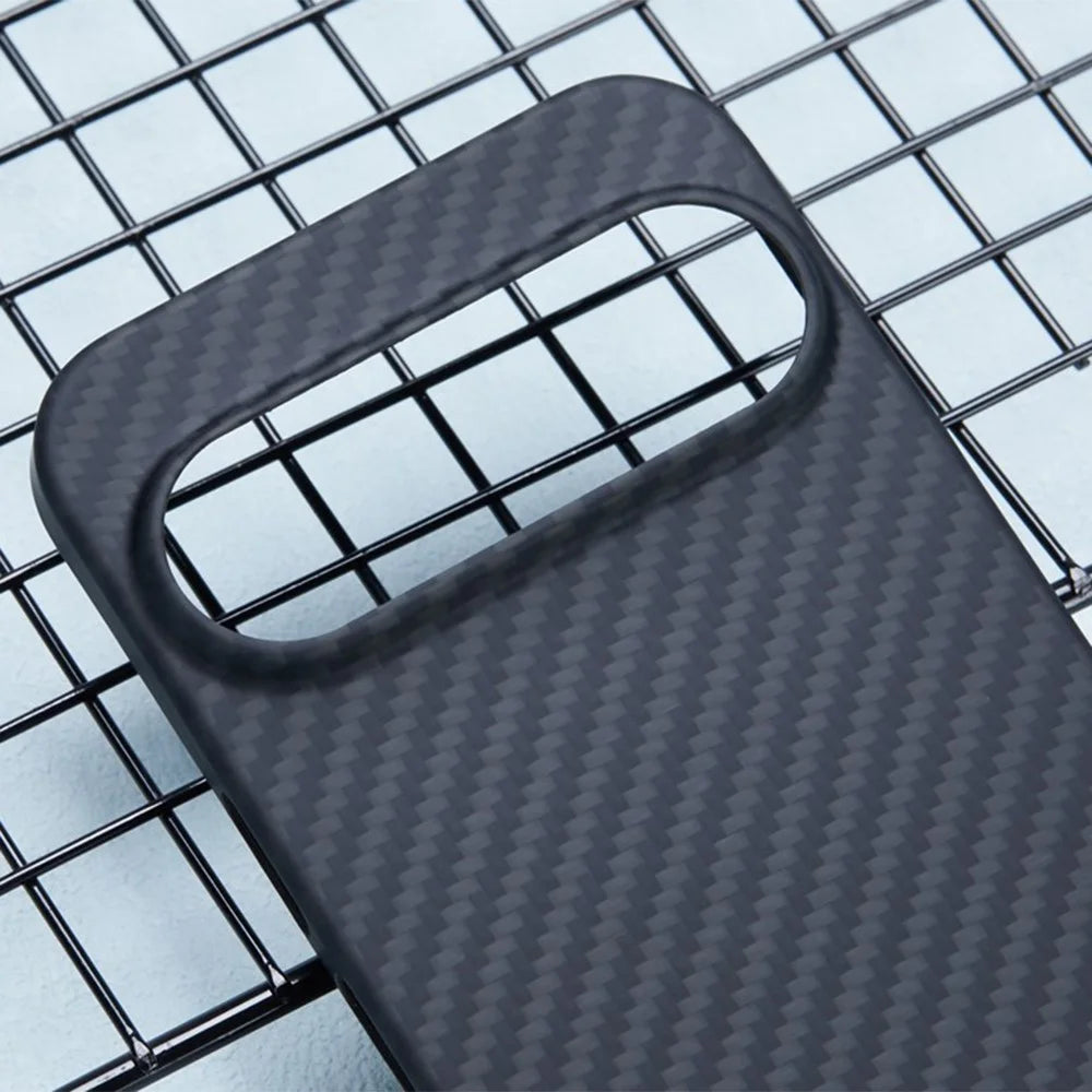 For Google Pixel 9 Pro XL Case 1500D Coarse Texture Aramid Fiber Thin Phone Cover (Big Lens Hole) - Black - 2