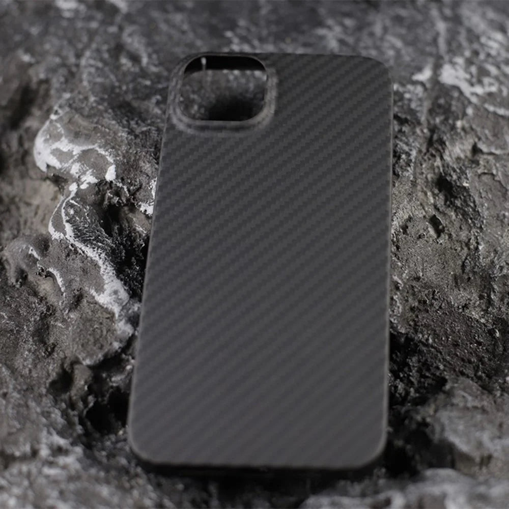 For iPhone 16 Magnetic Case 1500D Coarse Texture Aramid Fiber Phone Cover (Big Lens Hole) - Black - 3