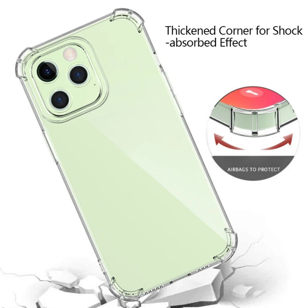 Bulk Purchasing For iPhone 16 Pro Max Clear Phone Case Reinforced Corner TPU Cover (Precise Cutout) - 5
