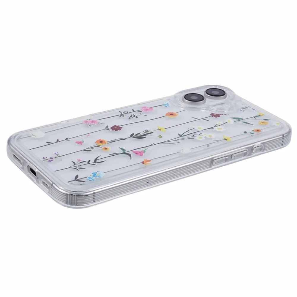 For iPhone 16 Case TPU Flower Printing Pattern Air Cushion Design Protective Cover - KS2 - 4