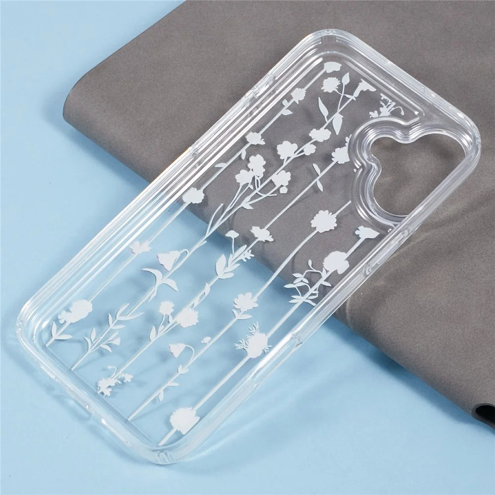 For iPhone 16 Case TPU Flower Printing Pattern Air Cushion Design Protective Cover - KS2 - 6