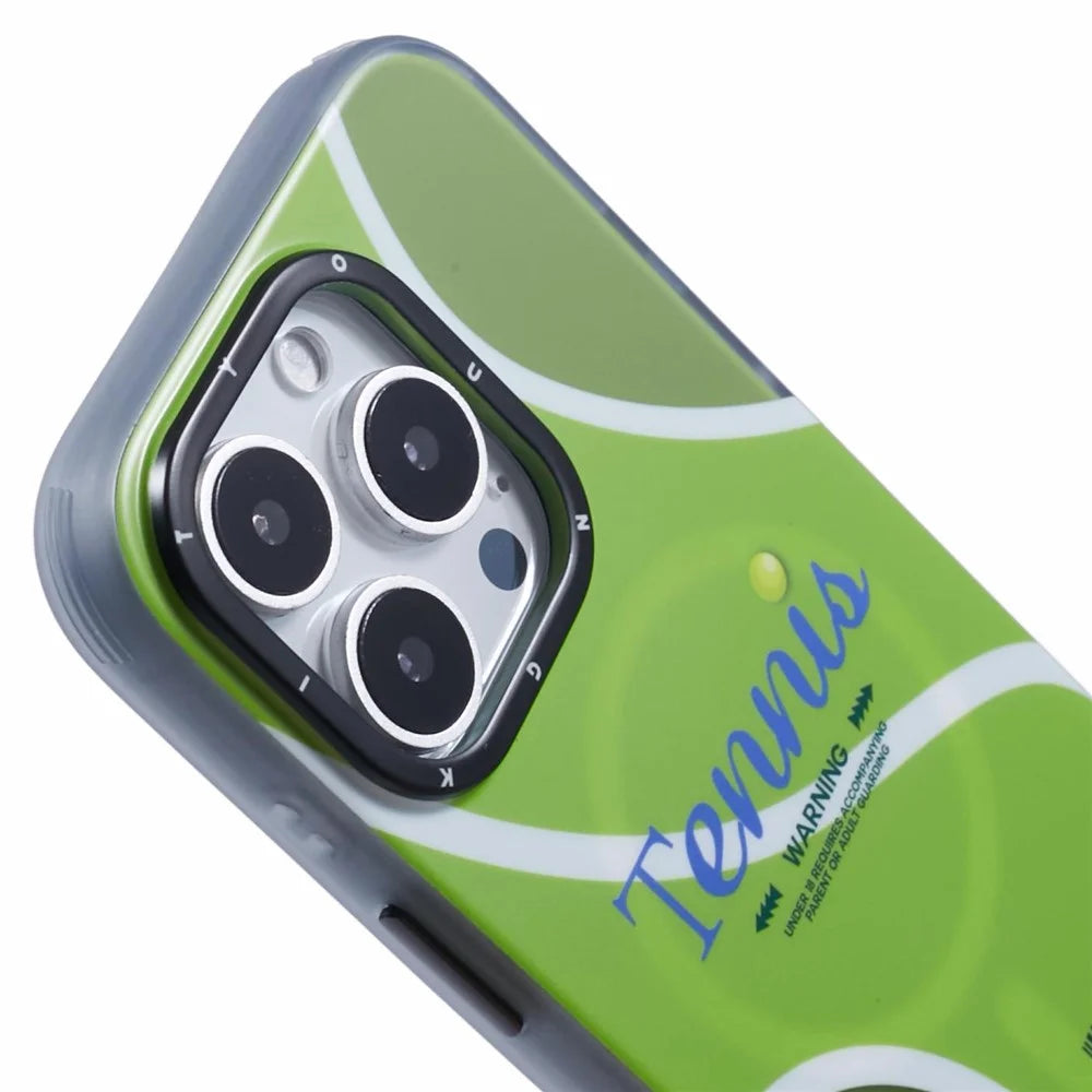 YOUNGKIT Sports Series for iPhone 16 Pro Max Case Compatible with MagSafe IMD TPU Shockproof Cover - Tennis - 7