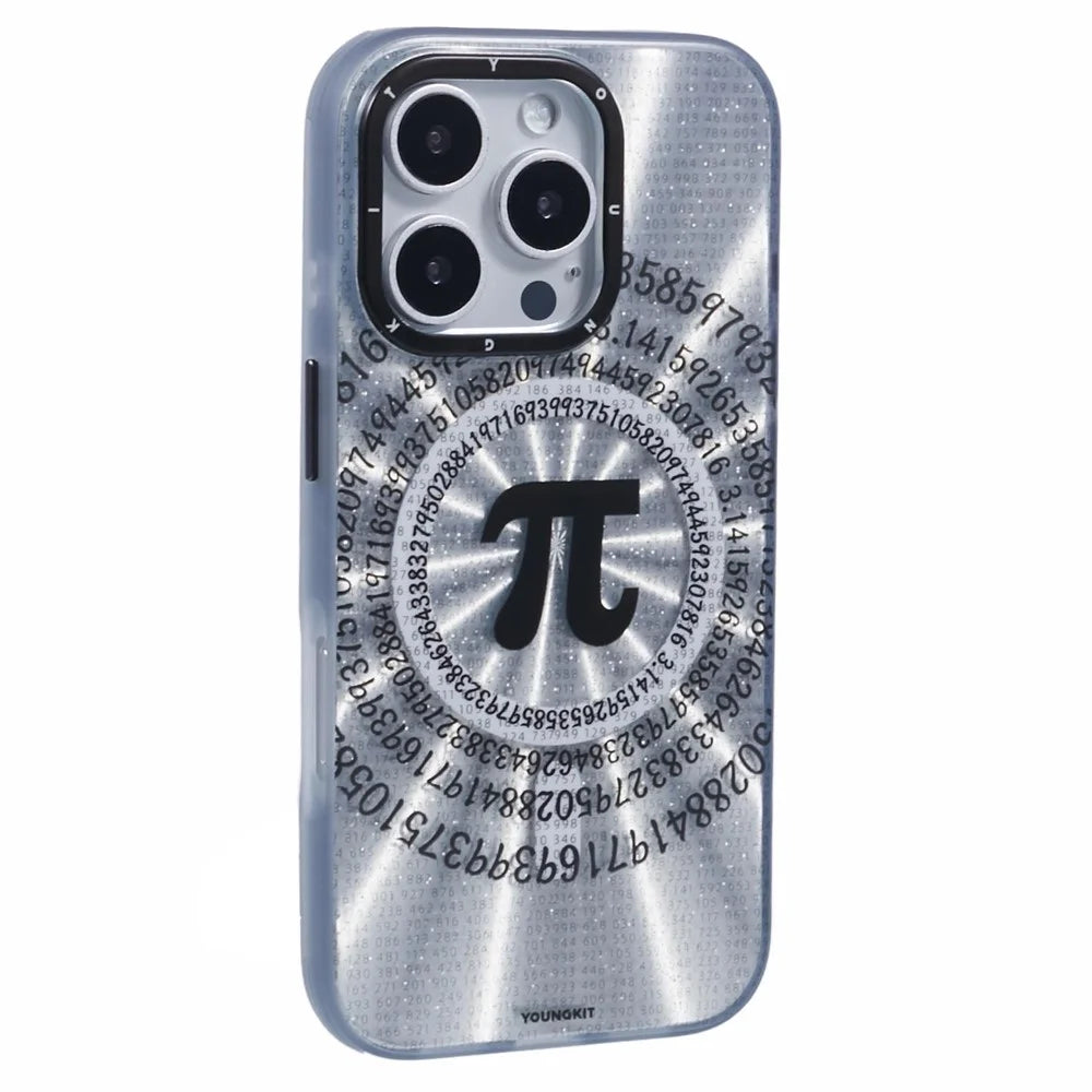 YOUNGKIT Mathematical Series for iPhone 16 Pro Max Case Compatible with MagSafe IMD TPU Back Cover -  Infinite π - 1