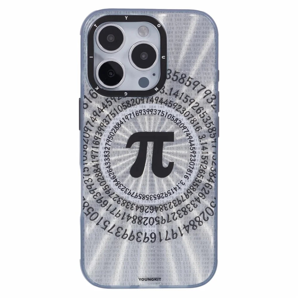 YOUNGKIT Mathematical Series for iPhone 16 Pro Max Case Compatible with MagSafe IMD TPU Back Cover -  Infinite π - 3