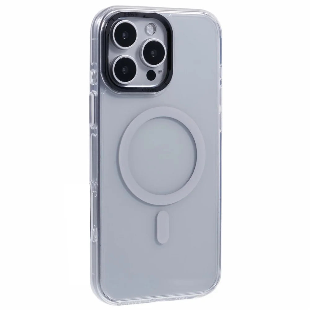 X-LEVEL For iPhone 16 Pro Case Compatible with MagSafe PC+TPU Clear Phone Cover - 1