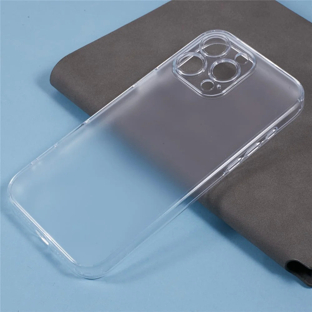 X-LEVEL For iPhone 16 Pro Case Precise Cutout Matte Tempered Glass+TPU Phone Cover - Transparent - 6