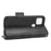 For Google Pixel 5 Imprinted Triangle Pattern Flip Phone Case Stand Wallet Drop Protection PU Leather Cover with Strap - Black - 3