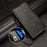 For Google Pixel 5 Imprinted Triangle Pattern Flip Phone Case Stand Wallet Drop Protection PU Leather Cover with Strap - Black - 4