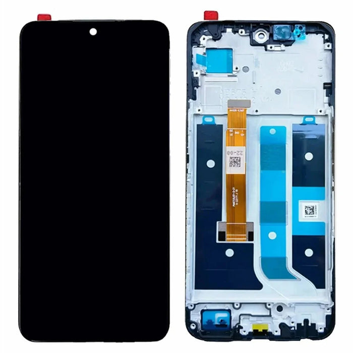 For Realme 11 5G (Global) Grade B LCD Screen and Digitizer Assembly + Frame (Without Logo) - Black - 1