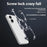 For iPhone 16 Case Kickstand Frameless Aluminum Alloy Bumper Phone Cover - Grey - 6